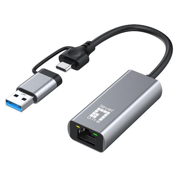 LEVEL ONE USB-0423 ADATTATORE DI RETE 1 PORTA LAN RJ-45 10/100/1000/2500 Mbps I…