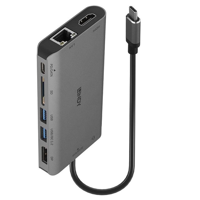 LINDY DST-MINI XT, MINI DOCKING STATION PER LAPTOPUSB-C CON SUPPORTO 4K SU SING…