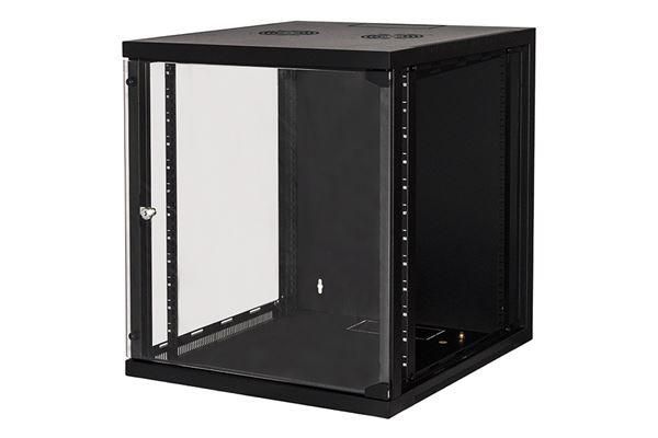 LINK Armadio - Rack cabinet - montaggio a parete - nero, RAL 9005 - 12U - 19"