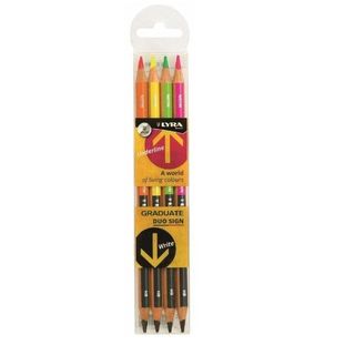 LYRA Graduate Duo Sign - Pencil and colored pencil combo - HB - verde neon, gia…
