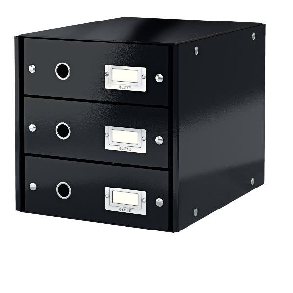 Leitz Click & Store - Cassettiera - 3 cassetti - per A4 - nero