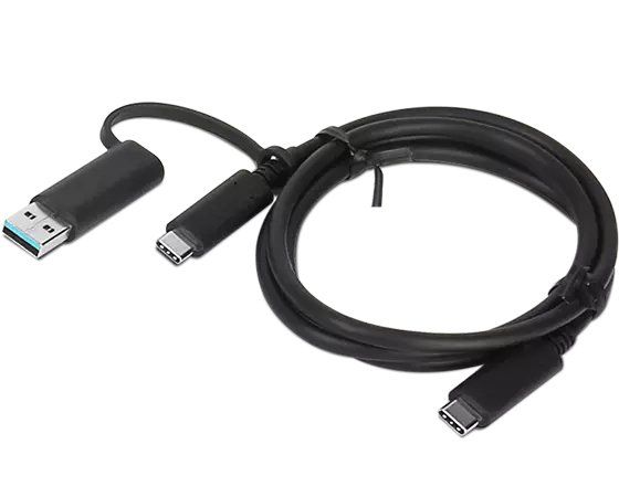 Lenovo 4X90U90618 cavo USB 1 m USB 3.2 Gen 1 (3.1 Gen 1) USB A/USB C USB C Nero