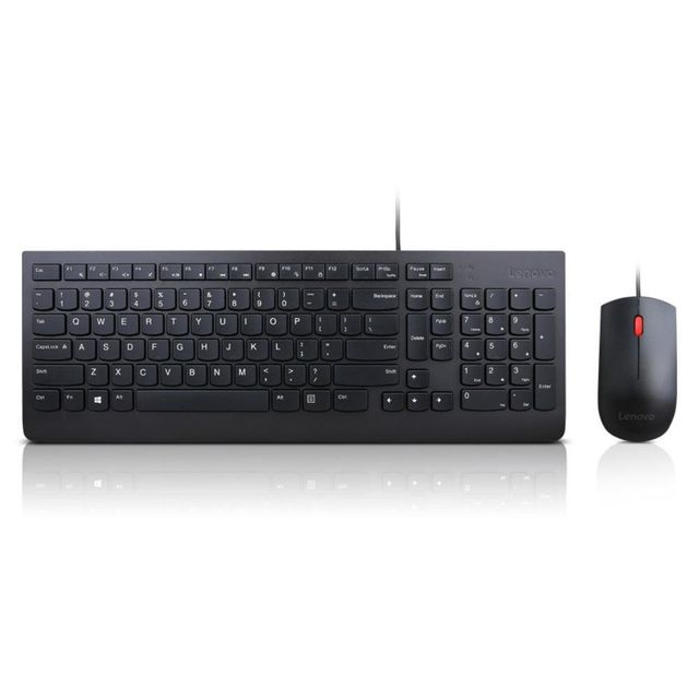 Lenovo Essential Wired Combo - Set mouse e tastiera - USB - USA