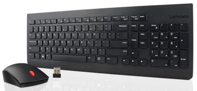 Lenovo Essential Wireless Combo - Tastiera - 1200 dpi - QWERTY - Nero