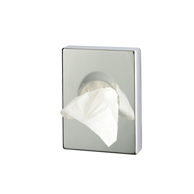 Dispenser ABS per sacchetti igienici - 9,8x2,5x13,8 cm - argento cromato - Medi…