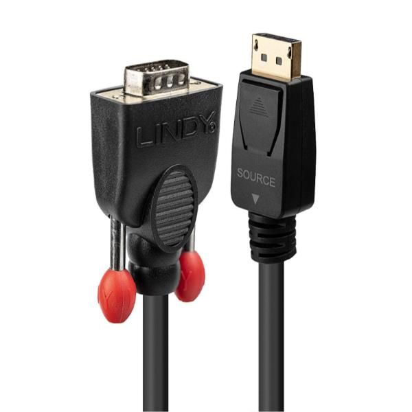 Lindy - Convertitore video - DisplayPort - VGA - nero