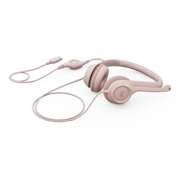 Logitech H390 - Cuffie con microfono - on-ear - cablato - USB-A - rosa