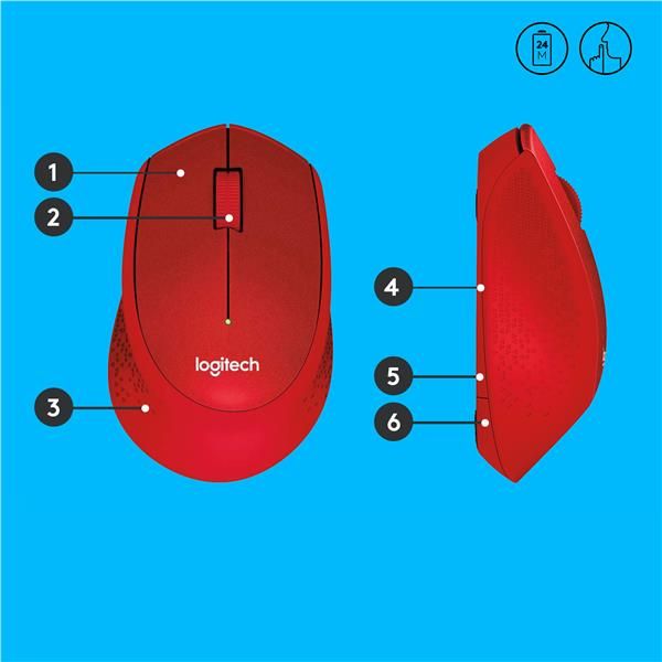 Logitech M330 SILENT PLUS - Mouse - 3 pulsanti - senza fili - 2.4 GHz - ricevit…