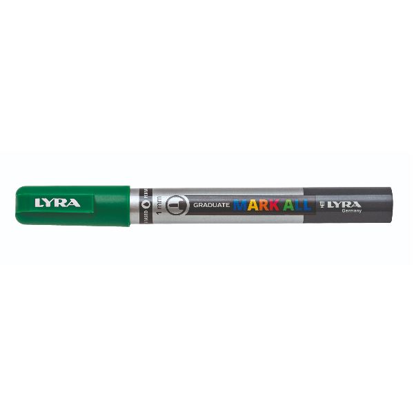 Lyra Graduate Mark All - Marcatore - permanente - verde linfa - 1 mm - sottile