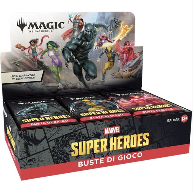 MAGIC THE GATHERING BOX PLAY BOOSTER - MARVEL SUPER HEROES (30 BUSTE) - ITA 26/…