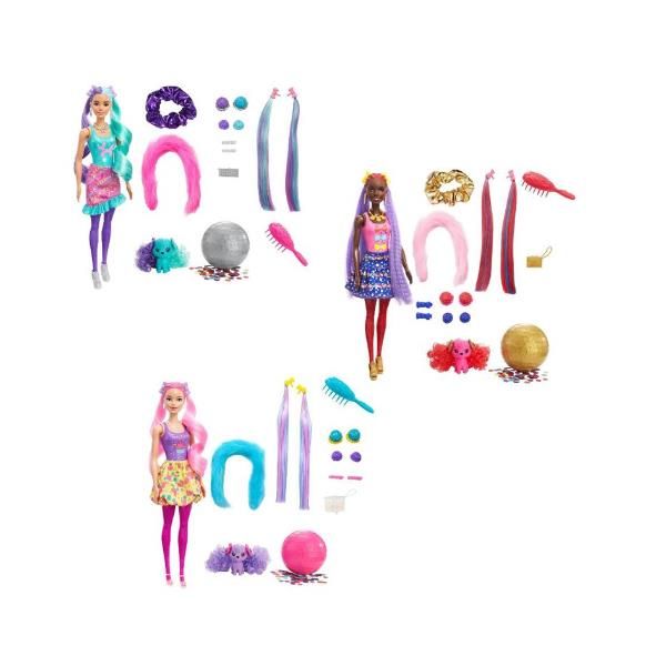 MATTEL BARBIE COLOR REVEAL GLITTER CON ACCESSORI PER ACCONCIATURE CAPELLI