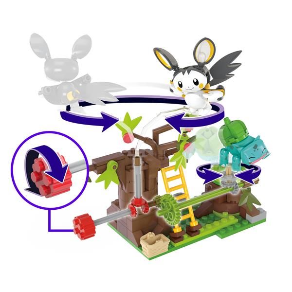 MATTEL MEGA POKEMON IL BOSCO INCANTATO DI EMULGA E BULBASAU SET DA COSTRUIRE CO…