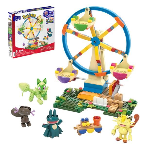 MATTEL POKEMON MEGA RUOTA PANORAMICA SET DA COSTRUIRE CON 4 PRSONAGGI