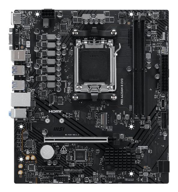 MB MSI PRO A620M-B EVO AM5 2D5 2S3 1M.2 2PCIE HD/D-SUB MATX