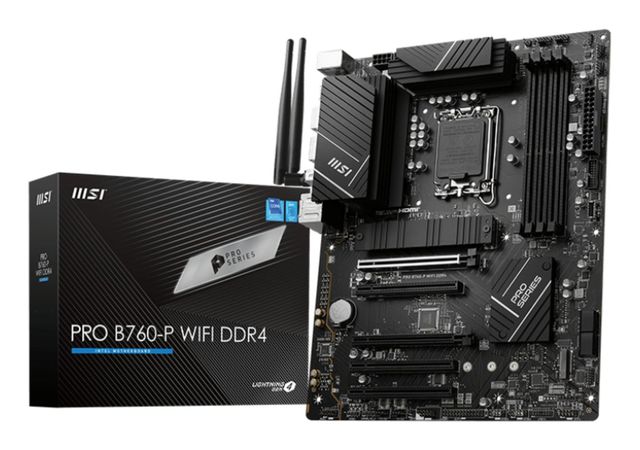 MB MSI PRO B760-P WIFI DDR4 S1700 4D4 2M.2 4S3 U3.2 GBL H/D ATX