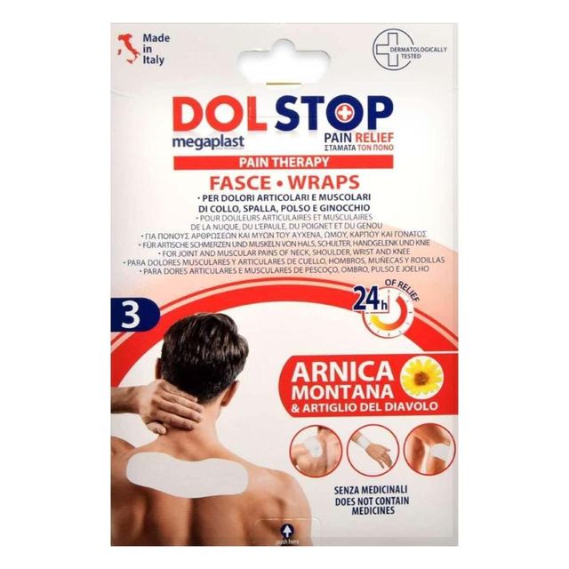 MEGAPLAST DOLSTOP 3 FASCE DOLORI MUSCOLI 8X21.5