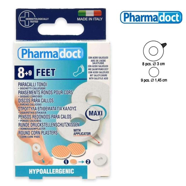 MEGAPLAST FEET - CEROTTI PROTETTIVI grandi ROTONDI in lattice 8 pz.+ 9 dischett…