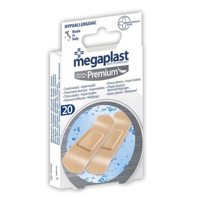 MEGAPLAST PREMIUM ML 20 CEROTTI PREMIUM 7X2CM IMPERMEABILI 1PZ=(1PZ)