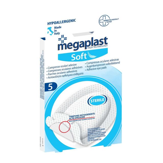 MEGAPLAST SOFT ML 5 COMPRESSE OCULARI STERILI 1PZ=(1PZ)