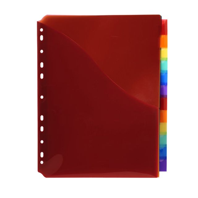 Divisori neutri a 12 tacche - PP - A4 maxi - con portaetichetta - colori assort…
