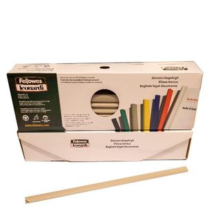 Dorsetti tondi per rilegatura - 3 mm - grigio - Fellowes - scatola 50 pezzi