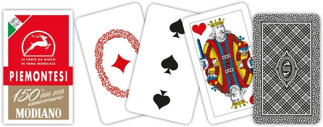 MODIANO CARTA DA GIOCO PIEMONTESI 150 ROSSO ART.300109