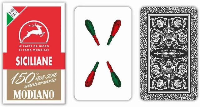 MODIANO CARTA DA GIOCO SICILIANE ROSSO 150 ART.300083