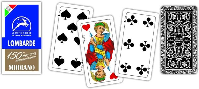 MODIANO CARTE DA GIOCO LOMBARDE BLU 150 ART.300108