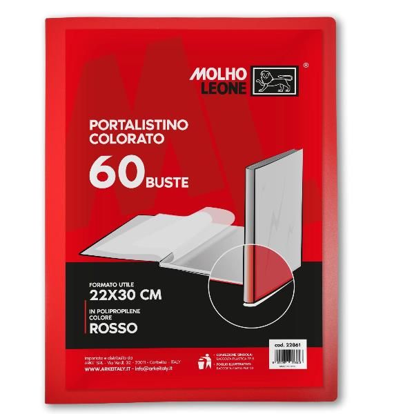 MOLHO LEONE CF12 PORTALISTINO ROSSO 60 BUSTE