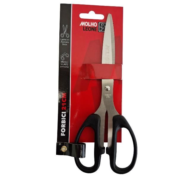 MOLHO LEONE FORBICE 21 CM LAMA INACCIAIO DA 137 mm PUNTA TONDA MANICO IN POLIPR…