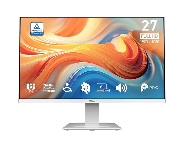 MON 27IPS FHD WH MM H/DP/VGA 144HZ MSI PRO MP273W E14 BIANCO TILT REG