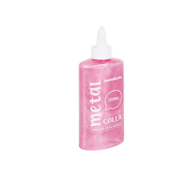 MONIKIDS CREATIVE - COLLA METAL ROSA 177ml