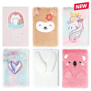 MONIKIDS CREATIVE - DIARIO PELUCHE ANIMAL A5 80g 80fg ASSORT