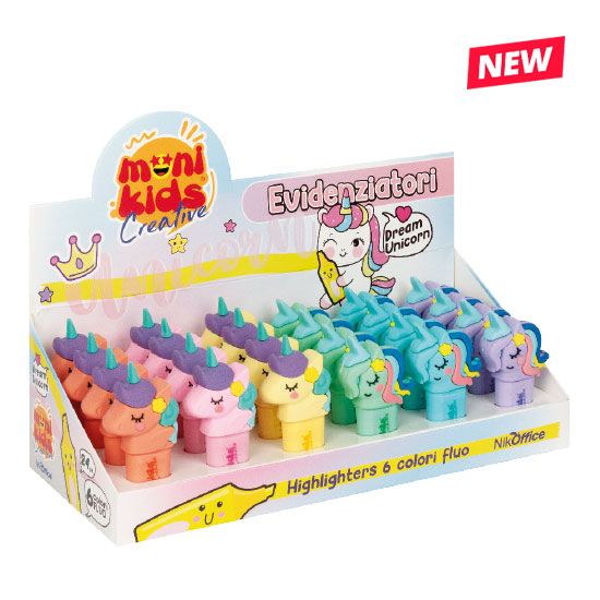 MONIKIDS CREATIVE - EVIDENZIATORE DREAM UNICORN 6COLORI