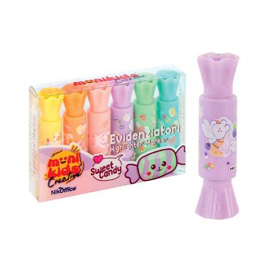 MONIKIDS CREATIVE - EVIDENZIATORE SWEET CANDY 6COLORI