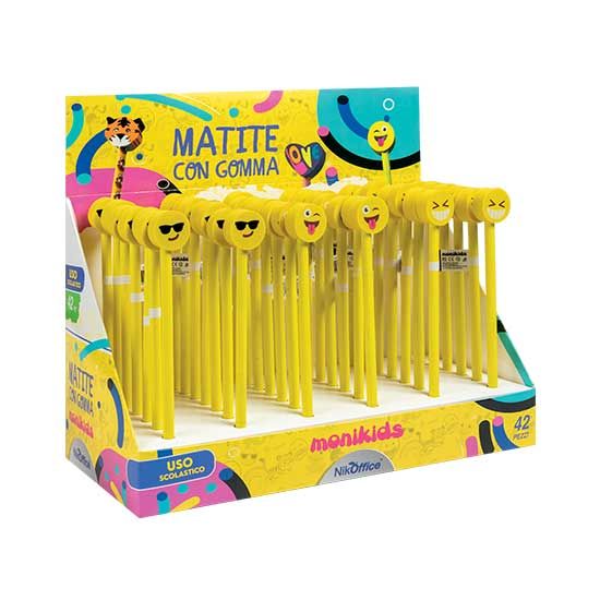 MONIKIDS CREATIVE - MATITE CON GOMMA EMOTICON ESPO
