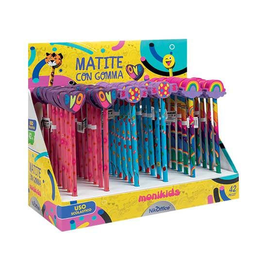 MONIKIDS CREATIVE - MATITE CON GOMMA LOVE & CANDY ESPO