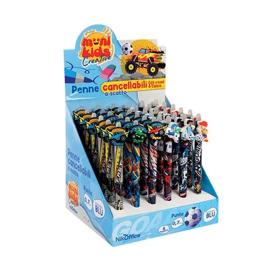 MONIKIDS CREATIVE - PENNE CANCELLABILI SCATTO OFF ROAD & CALCIO