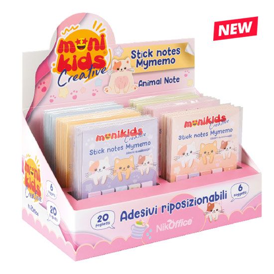 MONIKIDS CREATIVE - STICK NOTES ANIMAL NOTES 5x 12X43mm