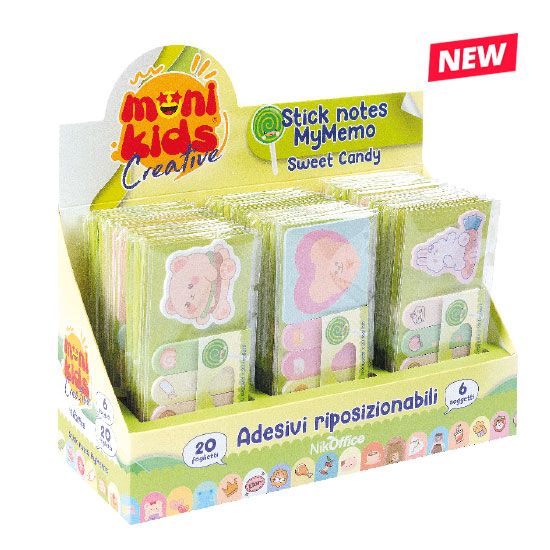 MONIKIDS CREATIVE - STICK NOTES SWEET CANDY 50X15 + 45X45mm