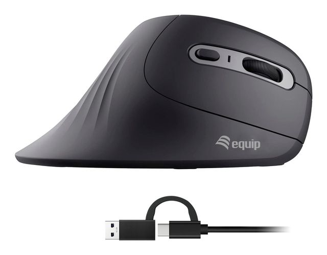 MOUSE ERGONOMICO CON CAVO (USB-C+A) - VERTICALE (245119)