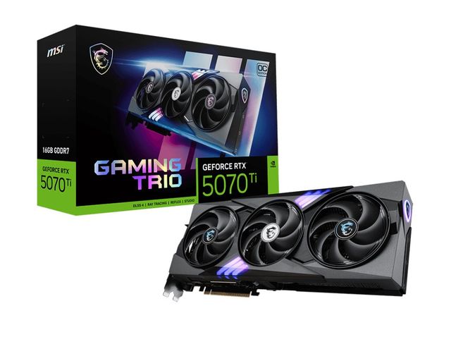 MSI GEFORCE RTX 5070 Ti 16G GAMING TRIO OC NVIDIA 16GB GDDR7 DLSS4 TRIPLE FAN P…