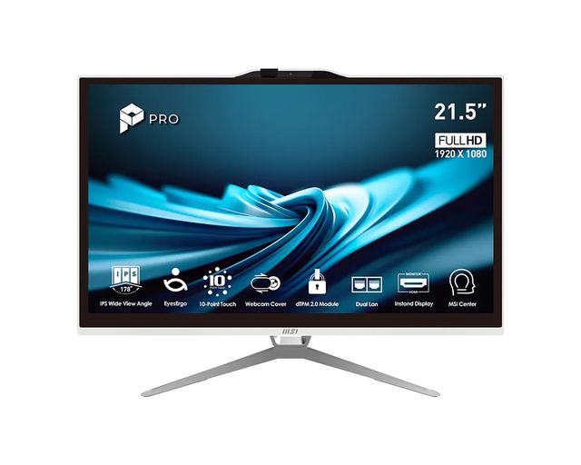 MSI PC AIO 21,5" WHITE TOUCH i5-14400 16GB 512GB SSD WIN 11 PRO