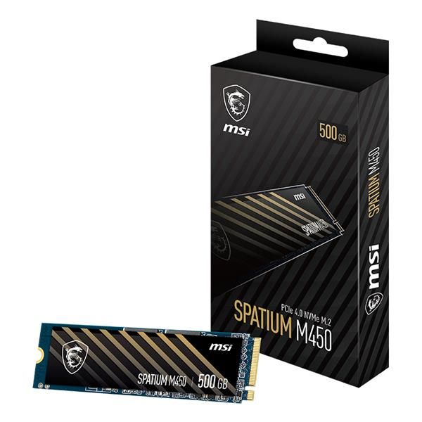 MSI SPATIUM M371 SSD M.2 500GB NVME NAND READ/WRITE 2200/1150 MBPS