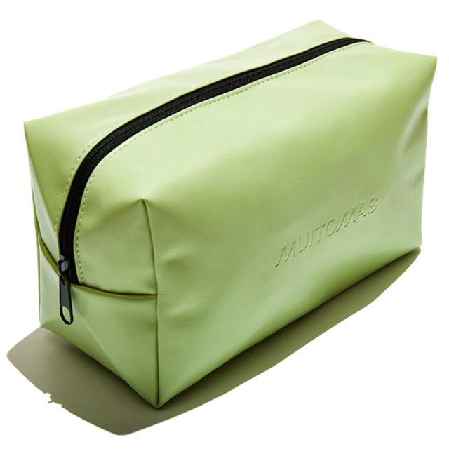 MUITOMAS POCHETTE IN TESSUTO 25X13X10 CM CHIUSURA CON CERNIERA VERDE