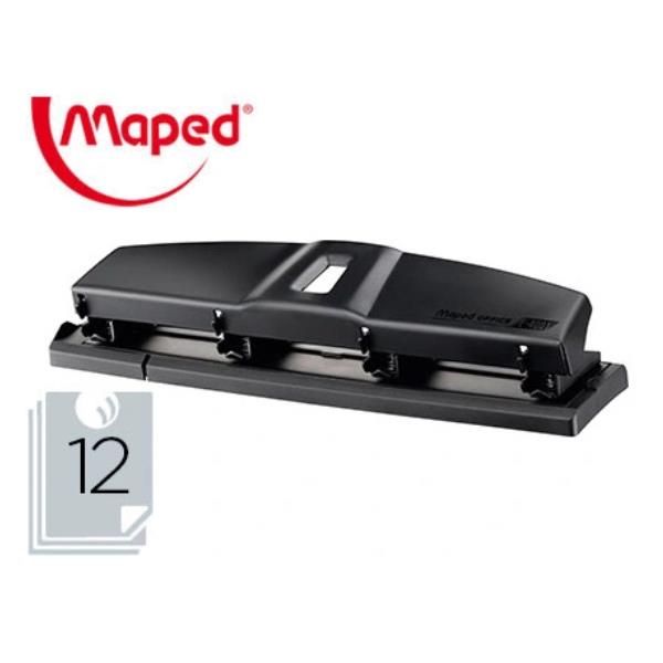 Maped Essentials E4001 - Perforatore - 12 fogli - 4 fori - metallo