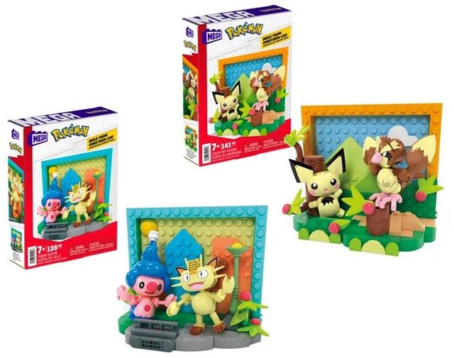 Mega Pokemon Country Scene / Town Scene 2 assortitis 15x20,5cm