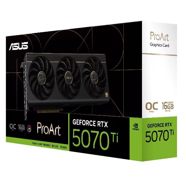 ASUS ProArt -RTX5070TI-O16G, GeForce RTX 5070 Ti, 16 GB, GDDR7, 256 bit, 7680 x…