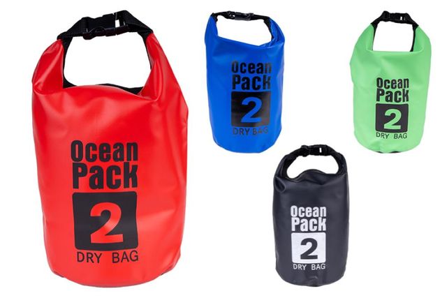 NATALUNA BORSA IMPERMEABILE A TRACOLLA PVC 2 LITRI 4COLORI