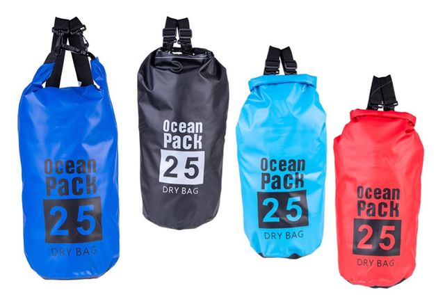NATALUNA BORSA IMPERMEABILE A TRACOLLA PVC 25 LITRI 4COLORI